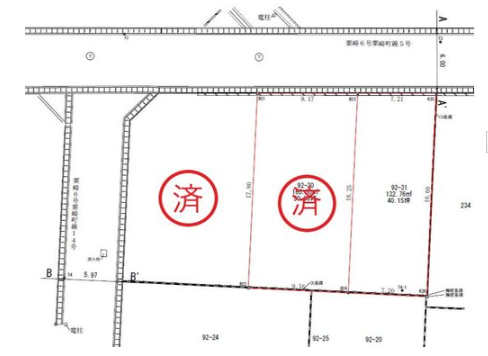 金沢市粟崎ホ92番18分筆［全3区画］※建築条件無し